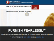 Tablet Screenshot of guardsmanfurniturerepair.com